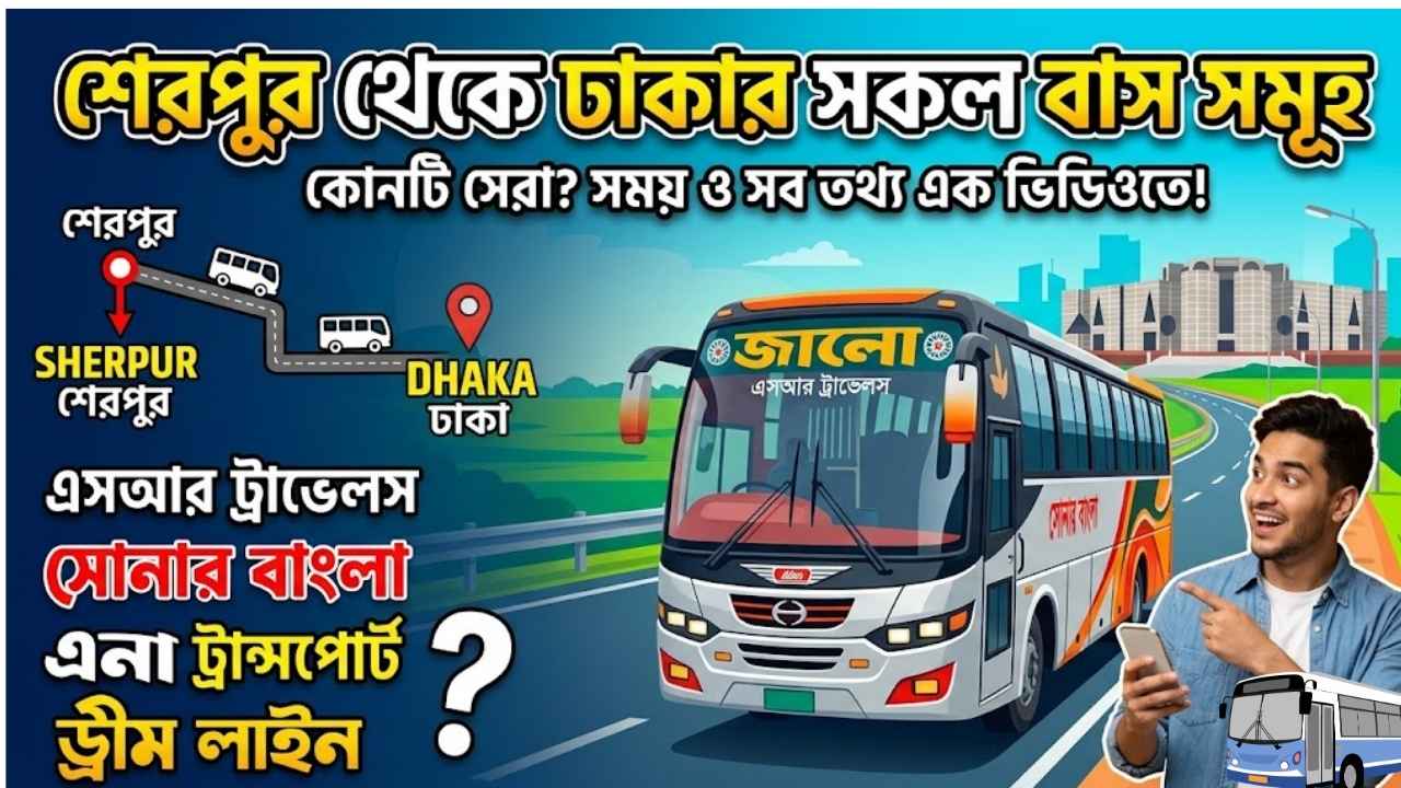 শেরপুর থেকে ঢাকার সকল বাস সমূহ