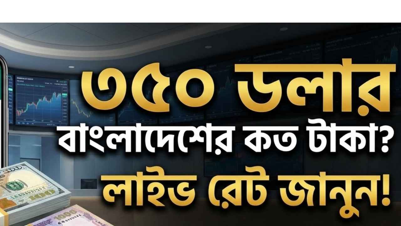৩৫০ ডলার বাংলাদেশের কত টাকা